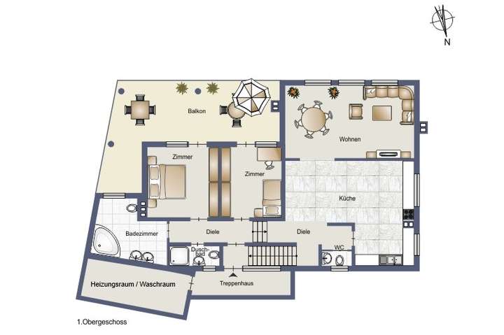 Grundriss 1. Obergeschoss