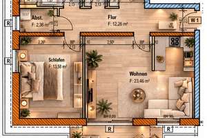 **Luxuriöse 2 Raumwohnung, Neubau 2026, Terrasse mit Gartenanteil,  Außenstellplatz**
