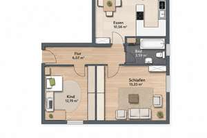 Vermietete 3-Zimmer-Wohnung in gefragter Lage – Die vollständige Adresse der Immobilie erhältst du vom Anbieter., 86156 Kriegshaber, Augsburg – Vorschaubild 10