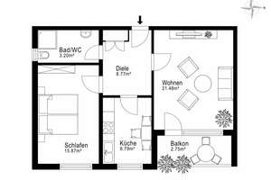 Modern & Elegant – Attraktive Etagenwohnung im Augsburger Universitätsviertel – Die vollständige Adresse der Immobilie erhältst du vom Anbieter., 86159 Universitätsviertel, Augsburg – Vorschaubild 11