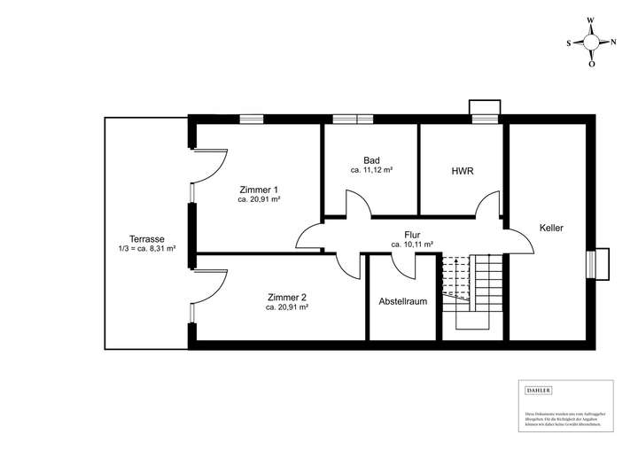 Untergeschoss mit 2 Schlafzimm