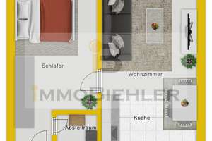 Gepflegte 2-Zimmer-Eigentumswohnung mit Panorama-Blick im 19. Stock in Köln-Poll – 51105 Poll, Köln – Vorschaubild 3