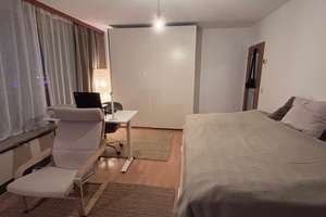 Panoramablick über die Theresienwiese: Helles 1-Zimmer-Apartment mit TG-Stellplatz – Theresienhöhe 6a, 80339 Schwanthalerhöhe (Ortsteil), München – Vorschaubild 7