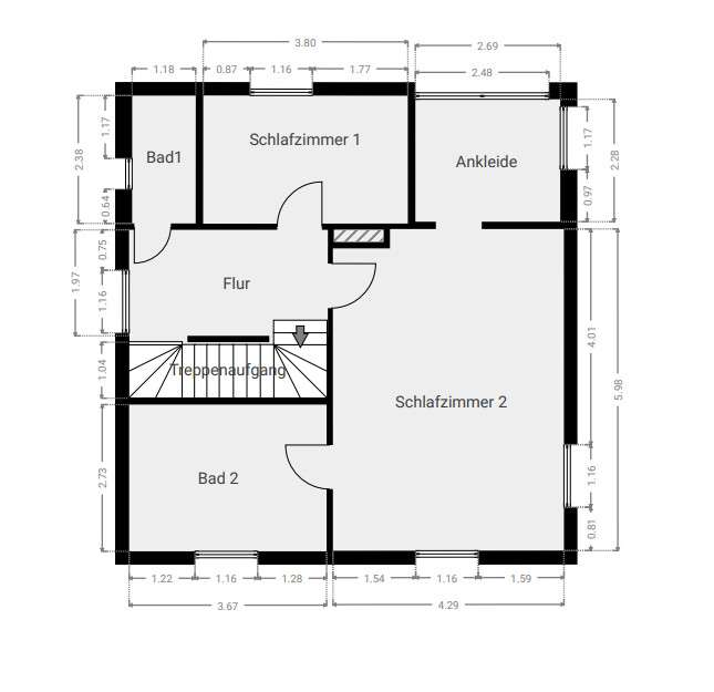 Grundriss Obergeschoss
