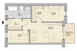 2 Zimmer-Wohnung in unmittelbarer Nähe zum Cospudener See – 4416 Markkleeberg – Vorschaubild 7