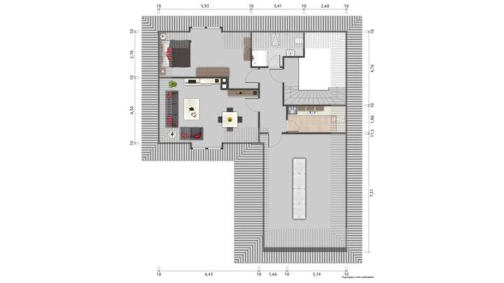 Grundriss, Obergeschoss