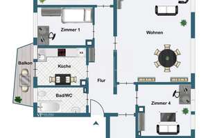 Solide Kapitalanlage oder zukünftiges Eigenheim – Gepflegte 5-Zimmer-Wohnung mit guter Raumaufteilun – Die vollständige Adresse der Immobilie erhältst du vom Anbieter., 76227 Durlach, Karlsruhe – Vorschaubild 3