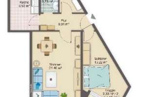 Vermietete 2-Zimmer-Wohnung mit EBK, Balkon, Aufzug und Bodenkammer // Kiel-Dietrichsdorf – Braunsberger Weg 10, 24149 Neumühlen-Dietrichsdorf, Kiel – Vorschaubild 6
