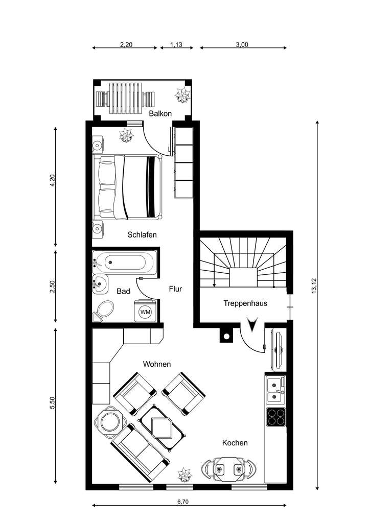 Immobilie in Tuttlingen - F&D | 2-Zimmer-Wohnung mit Balkon in zentrumsnähe - Bild 3