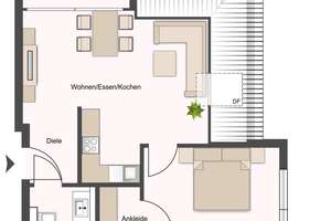 Neubau-Erstbezug 2-Zimmer DG-Wohnung mit Ankleideraum, Dachloggia, Design-Bad & Aufzug – Brechtenerstraße 255, 44339 Brechten, Dortmund – Vorschaubild 2