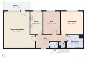 Wohnen mit Komfort und Zukunftsperspektive –  3-Zimmer-Wohnung mit Südbalkon in Bremen Findorf – Die vollständige Adresse der Immobilie erhältst du vom Anbieter., 28215 Weidedamm, Bremen – Vorschaubild 19