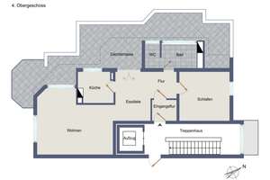 Dachterrasse mit freier 2-Zi.-Whg., TL-Bad mit Wanne + Dusche, 4. OG mit Aufzug, TG-Box – Die vollständige Adresse der Immobilie erhältst du vom Anbieter., 70499 Weilimdorf (Ortsteil), Stuttgart – Vorschaubild 15
