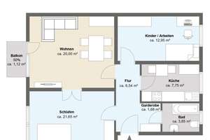 Vermietete 3-Zimmerwohnung mit Balkon in zentraler Lage zu erwerben! – Die vollständige Adresse der Immobilie erhältst du vom Anbieter., 22335 Fuhlsbüttel, Hamburg – Vorschaubild 16