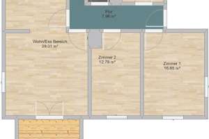 4-Zimmer-Hochparterre-Wohnung mit Terrasse, Gartenzugang und Stellplatz – Badbrunnenstr. 82, 70374 Im Geiger, Stuttgart – Vorschaubild 3