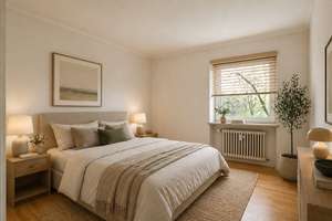 Nicht aufwendig zu renovieren: 3-Zimmer-Wohnung mit Balkon und eigenem Garagenplatz – Die vollständige Adresse der Immobilie erhältst du vom Anbieter., 80939 Freimann, München – Vorschaubild 3