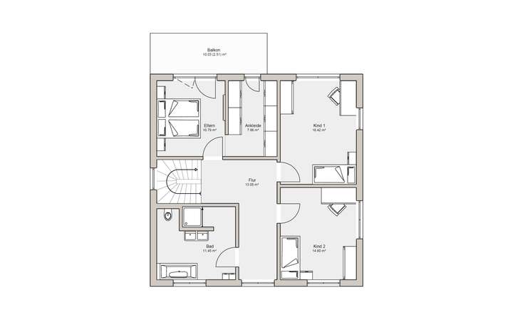 Grundriss Obergeschoss