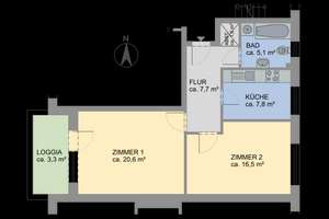2 Zi-Whg mit WS-Bindung – Uhlenhoffweg 5, 21129 Finkenwerder, Hamburg – Vorschaubild 2