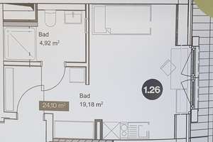 Apartment Nr. 1.26  - 1 Zimmer - möbliert! – Pestalozzistraße 11, 86154 Links der Wertach-Süd, Augsburg – Vorschaubild 14