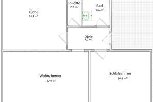 Attraktive, Kernsanierte 2-Zimmer Wohnung in Krefeld Zentrum – Ispelsstraße 38, 47805 Dießem/Lehmheide, Krefeld – Vorschaubild 1