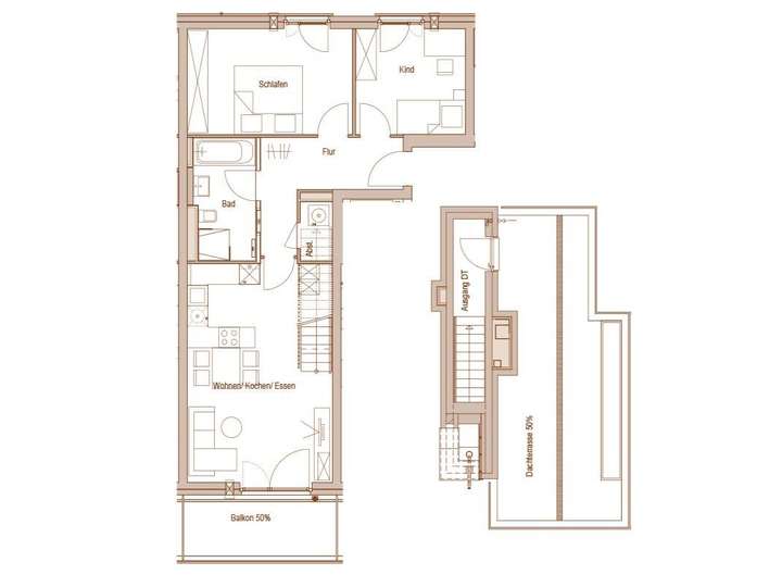 Grundriss Wohnung E 520