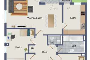 Troisdorf-Bergheim - sehr schöne und geräumige Erdgeschosswohnung mit riesigem Garten! – Die vollständige Adresse der Immobilie erhältst du vom Anbieter., 53844 Troisdorf – Vorschaubild 16