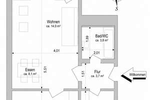 50qm renoviert, Küche, Tiefgarage, Süd-West Loggia, 2-Zimmer – Ottostraße 43, 47198 Hochheide, Duisburg – Vorschaubild 9