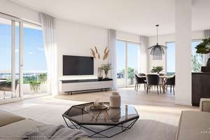 3-Zi.-Eck-Whg. mit 2 Bädern, offener Küche und umlaufendem Balkon