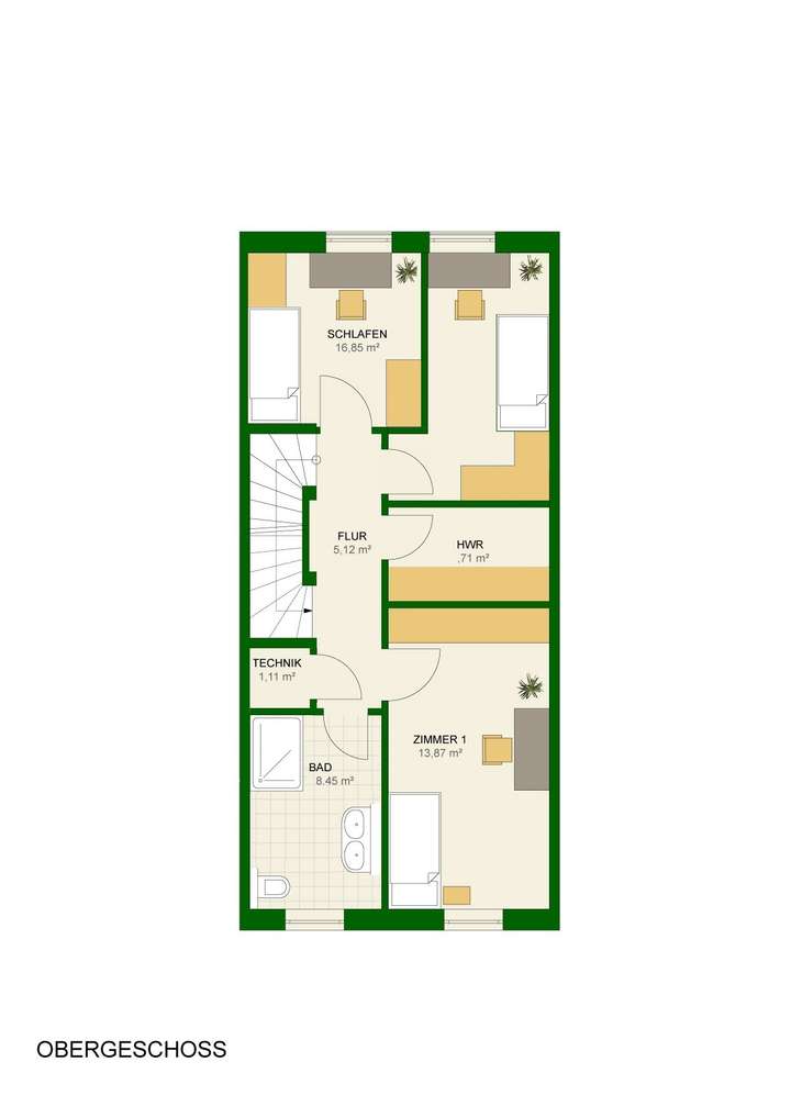 Grundrisse OG Mittelhaus - Alt