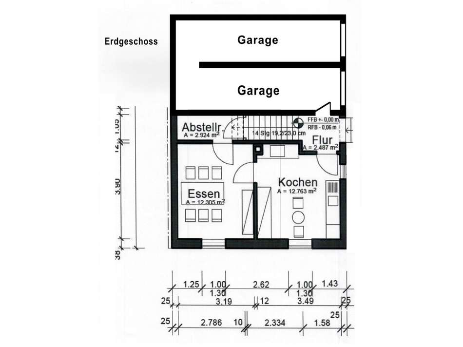 Erdgeschoss mit Garage