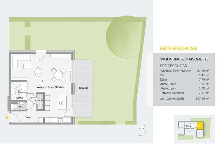 Grundriss Maisonette W2_EG