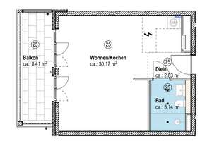 Verkauft- Exklusives Studio in Bestlage – Die vollständige Adresse der Immobilie erhältst du vom Anbieter., 93049 Westenviertel, Regensburg – Vorschaubild 7