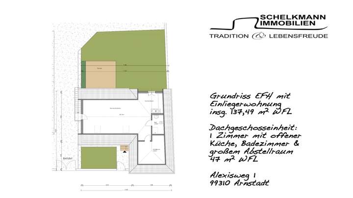 Grundriss OG Alexisweg 1 in Ar
