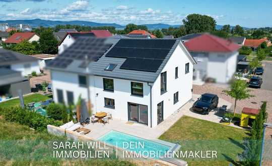 Neubau: Familienfreundliche DHH mit Pool und Südgarten in ruhiger Toplage von Freimersheim