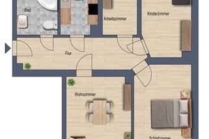 Charmante Familienwohnung in Gohlis mit Balkon | Stilvolles Erkerzimmer | Parkett – Die vollständige Adresse der Immobilie erhältst du vom Anbieter., 4157 Gohlis-Mitte, Leipzig – Vorschaubild 2