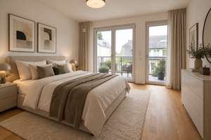 Neubau - ANGERKRONE! Stilvolle 2-Zimmer Wohnung! 2 Balkone! Aufzug! Tiefgarage! Zentrale Lage! – 40489 Angermund, Düsseldorf – Vorschaubild 4