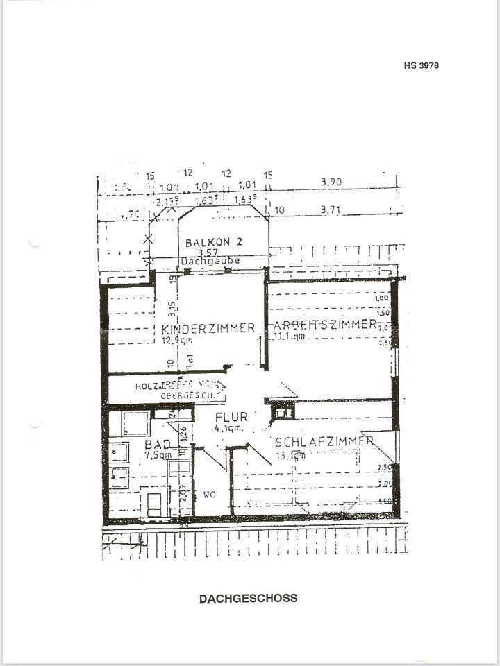 Grundriss Dachgeschoss