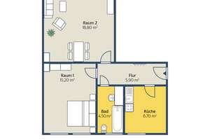 Erstbezug nach Ausbau/2-Raum-Wohnung mit Tageslichtbad  – Arthur-Hoffmann-Str. 119, 4275 Südvorstadt, Leipzig – Vorschaubild 2