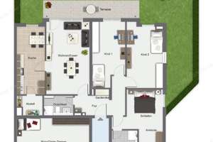 Großzügige möblierte 5-Zimmer-Wohnung mit Garten in Düsseldorf-Kaiserswerth – Egbertstraße 6, 40489 Kaiserswerth, Düsseldorf – Vorschaubild 4