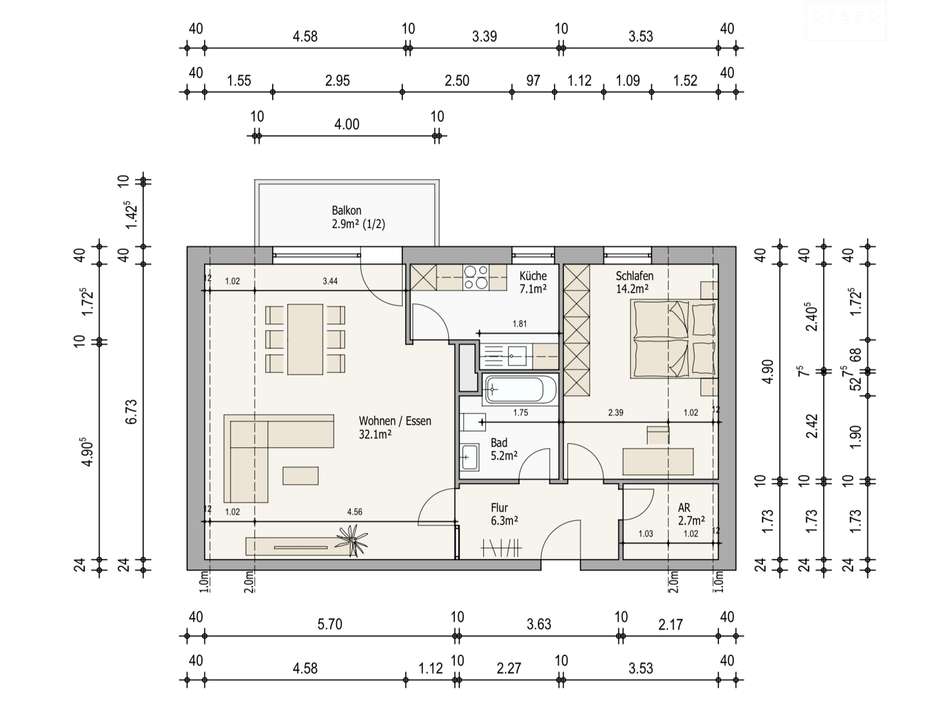 Wohn- und Esszimmer
