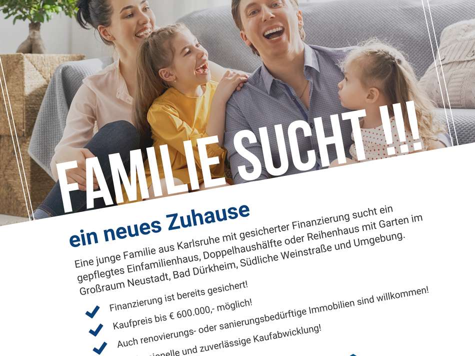 Kaufgesuch Junge Familie