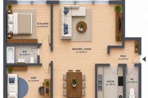 Johanneskirchen: großzügig wohnen mit sonnigen Balkon – Die vollständige Adresse der Immobilie erhältst du vom Anbieter., 81927 Johanneskirchen, München – Vorschaubild 12