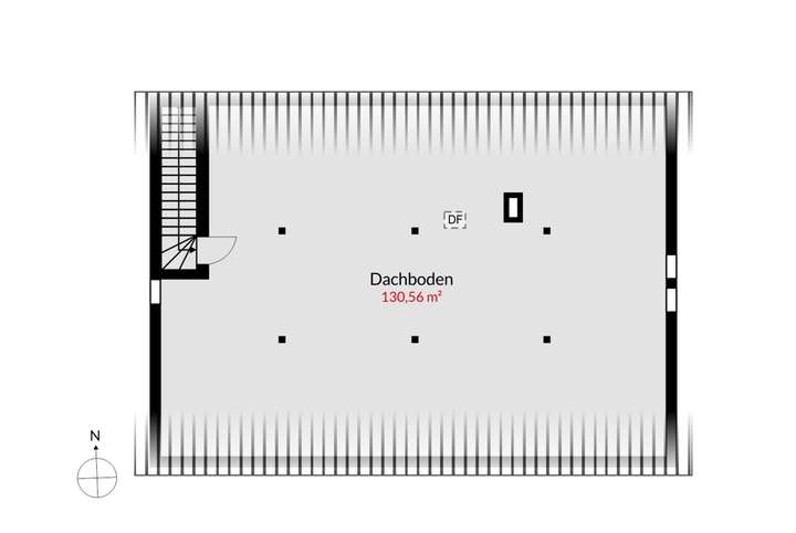 Grundriss DG l Dachboden