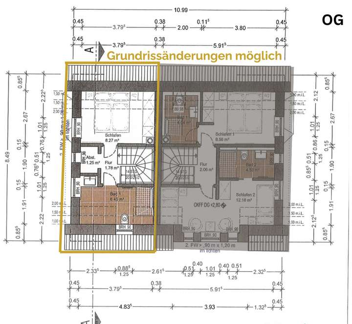 Grundriss OG Ferienwohnung