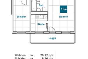 2-Zimmer-Wohnung mit Balkon – Wölfnitzer Ring 52b, 1169 Gorbitz-Süd, Dresden – Vorschaubild 2