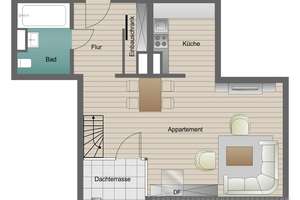 Hollenders Immobilien: Bezugsfreie Dachgeschosswohnung mit Dachterrasse, Schlafempore und Stellplatz – 50968 Raderthal, Köln – Vorschaubild 17