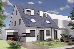 Eckhaus Effizienzklasse A+, KfW 40 mit PV-Anlage, Wärmepumpe, Fußbodenheizung, Grundstück & Keller – 40468 Unterrath, Düsseldorf – Vorschaubild 2