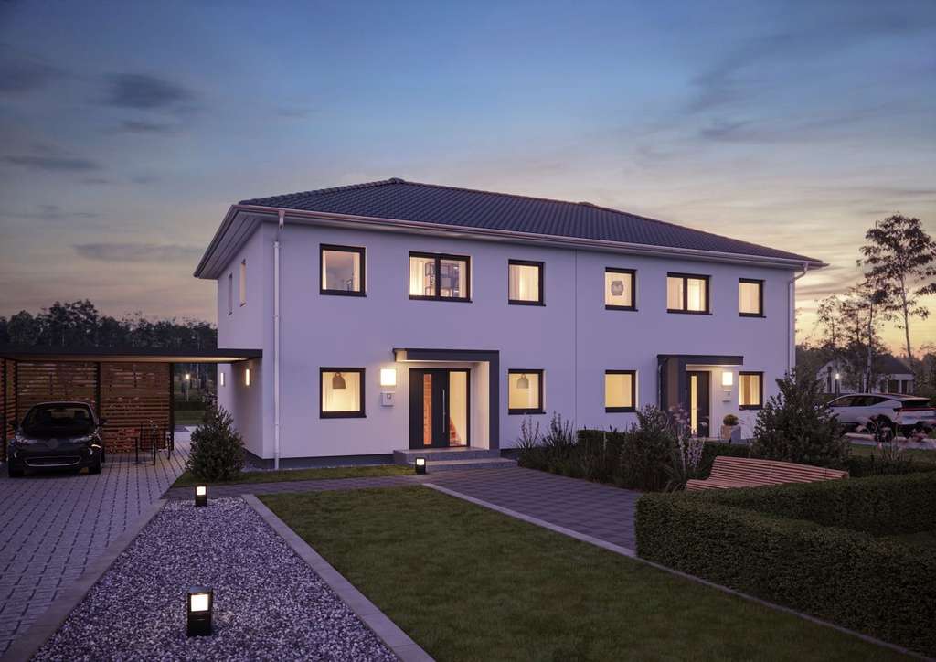 Immobilie in Rodenberg - **Helle Räume: Ihre Doppelhaushälfte mit innovativer Architektur und smarten Features / Klinkeraktio - Bild 1