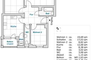 Attraktiv: schöne 3-Zimmer-Wohnung - Verfügbar ab 15.07.2026! – Dohnaer Str. 40, 1219 Strehlen, Dresden – Vorschaubild 2