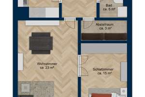 Attraktive 2-Zimmer-Wohnung in ruhiger Lage in Johanneskirchen – Die vollständige Adresse der Immobilie erhältst du vom Anbieter., 81927 Johanneskirchen, München – Vorschaubild 7