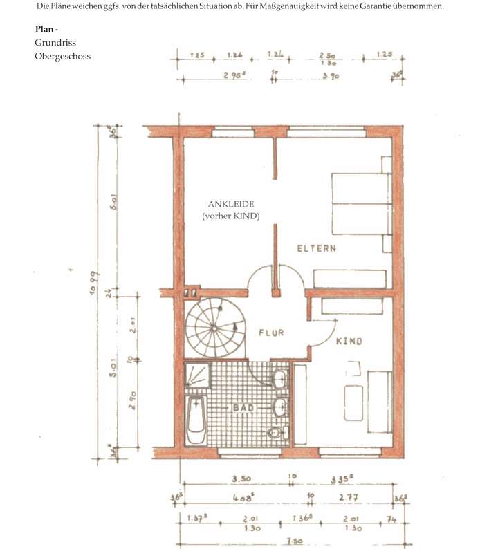 Grundriss Obergeschoss